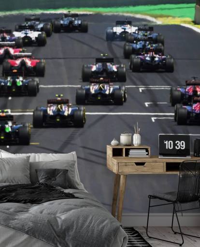 F1 Biler på sporet Baggrund F1 Biler på sporet Baggrund