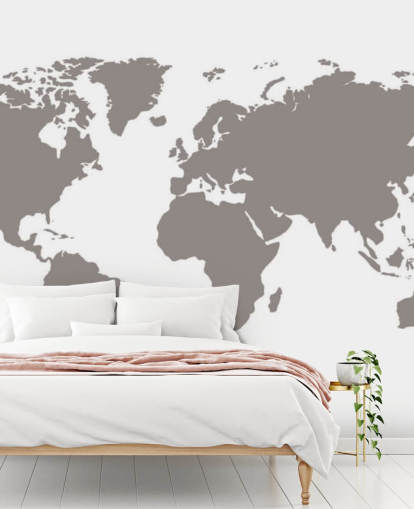 Grey Blank World Map Grey Wallpaper