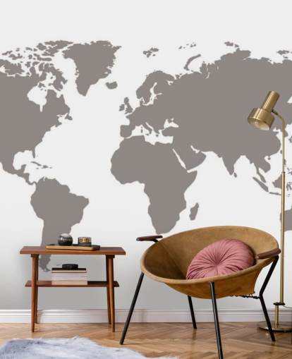Grey Blank World Map Grey Wallpaper