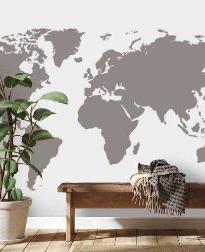 Grey Blank World Map Grey Wallpaper