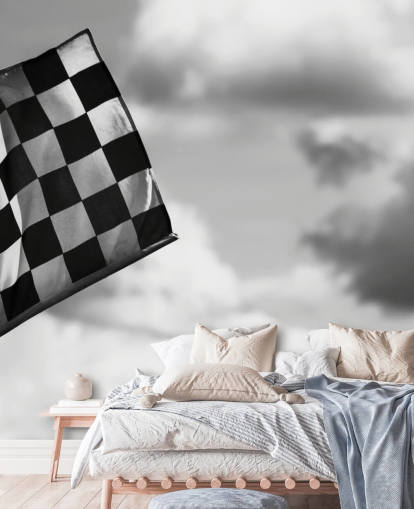 Rutete svart og hvitt F1 Flag Bakgrunn Rutete svart og hvitt F1 Flag Bakgrunn