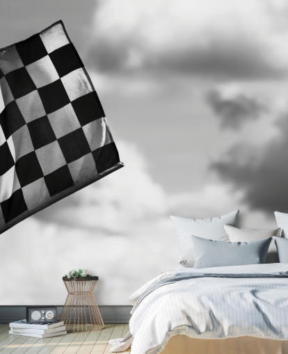 ternet sort og hvid F1 Flag tapet