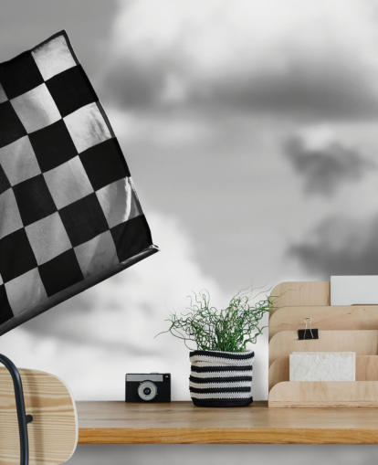 Rutete svart og hvitt F1 Flag Bakgrunn