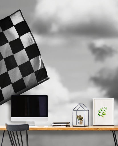 Papel de parede xadrez preto e branco da bandeira F1 Papel de parede xadrez preto e branco da bandeira F1