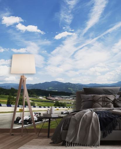 Sunny Day F1 Grand Prix Track Baggrund