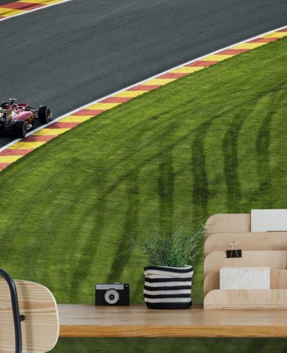 Groene kant van F1 Track Muurschildering