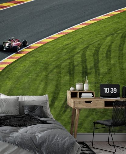Grønne siden av F1 Track Wall Mural