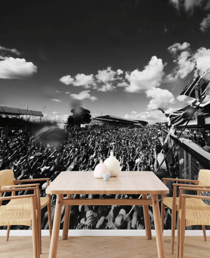 Black and White F1 Crowd Wallpaper