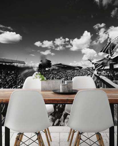 Fondo de pantalla de multitud F1 blanco y negro