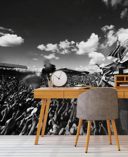 Black and White F1 Crowd Wallpaper