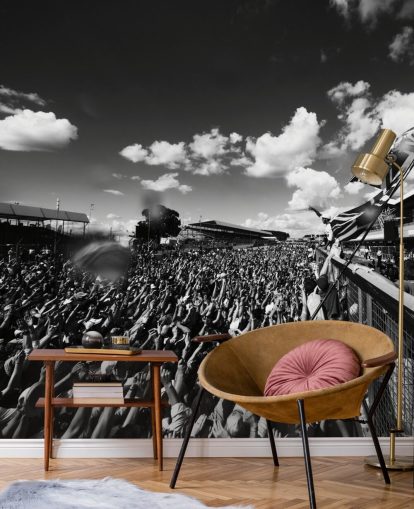 Black and White F1 Crowd Wallpaper