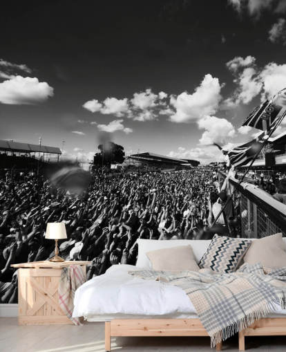 Black and White F1 Crowd Wallpaper