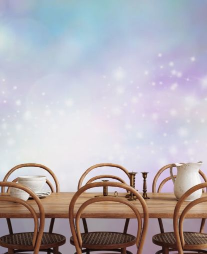 Pink and Blue Starry Glitter Mural