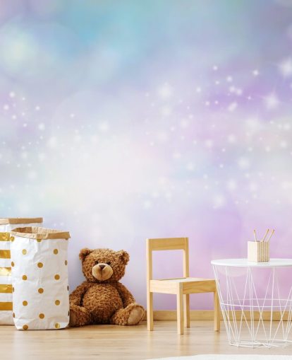 Decorazione murale con glitter stellati rosa e blu Decorazione murale con glitter stellati rosa e blu