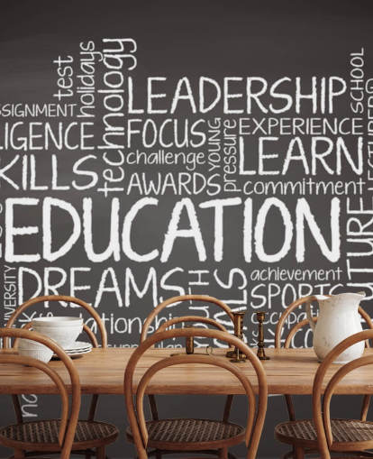 Decorazione murale con nuvola educativa