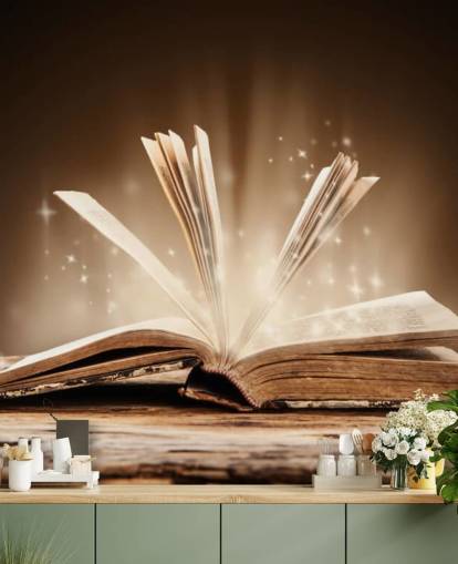 Old Book on Wooden Table Old Book on Wooden Table Wallpaper 