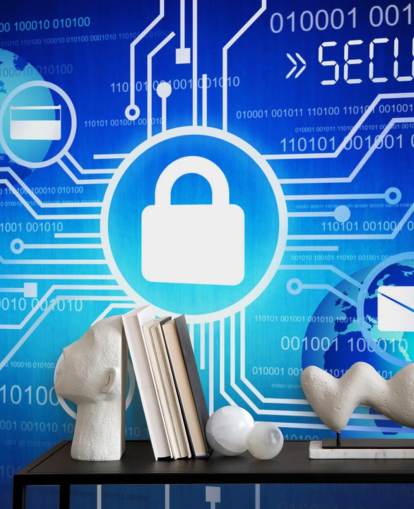 Internet-Sicherheitssystem Wandgemälde