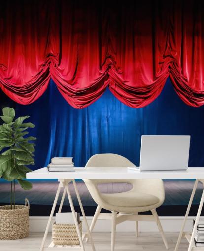 Theatre Curtain with Dramatic Lighting Theatre Curtain Wallpaper 