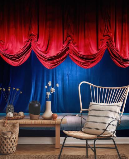 Theatre Curtain with Dramatic Lighting Theatre Curtain Wallpaper 