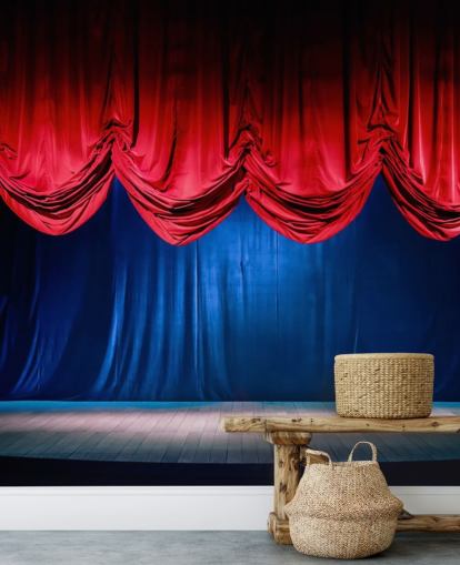 Theatre Curtain with Dramatic Lighting Theatre Curtain Wallpaper 