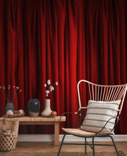 Red Curtain Red Curtain Wallpaper 