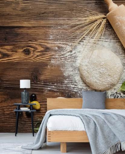 Bread Dough Tomatoes and Rolling Pin Wall Mural