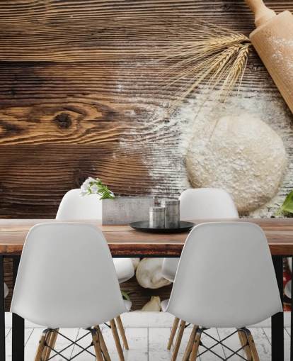 Bread Dough Tomatoes and Rolling Pin Wall Mural Bread Dough Tomatoes and Rolling Pin Wall Mural