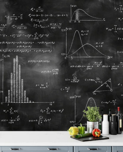 Math Physics Formulas on Chalkboard Maths Wallpaper 