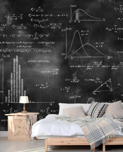 Formule di fisica matematica sulla lavagna Maths Wallpaper 