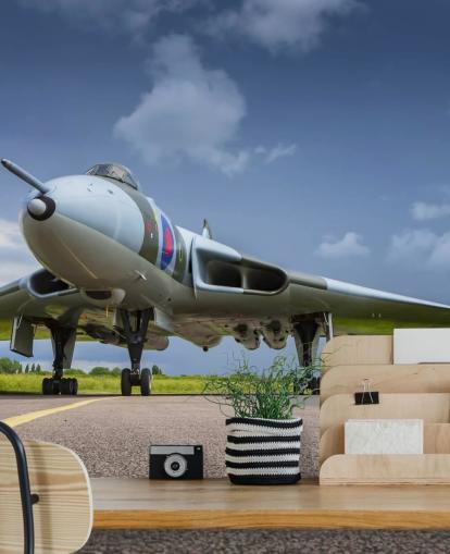 Papier Peint Fresque Bombardier Avro Vulcan sur la voie de circulation