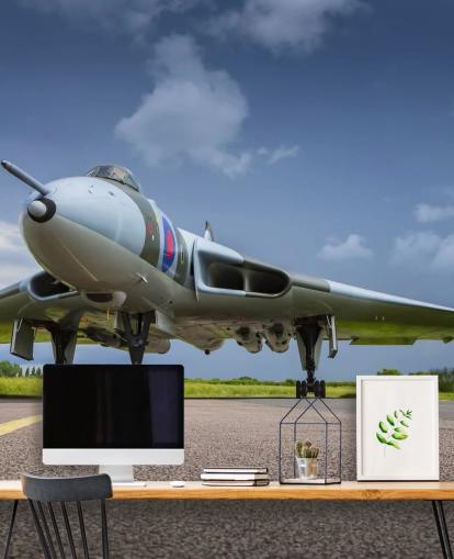 Avro Vulcan Bommenwerper op taxibaan muurschildering