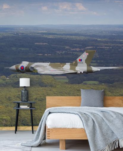 Avro Vulcan Bomber over Countryside Wall Mural Avro Vulcan Bomber over Countryside Wall Mural
