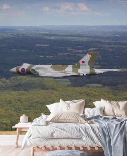 Avro Vulcan Bomber over Countryside Wall Mural Avro Vulcan Bomber over Countryside Wall Mural