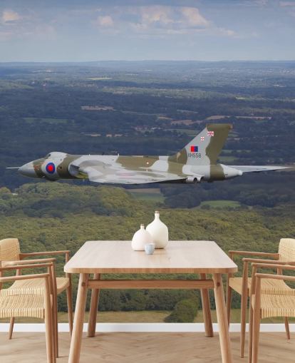 Avro Vulcan Bomber over landsbygda Veggmaleri
