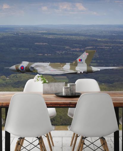 Avro Vulcan Bomber over Countryside Wall Mural Avro Vulcan Bomber over Countryside Wall Mural