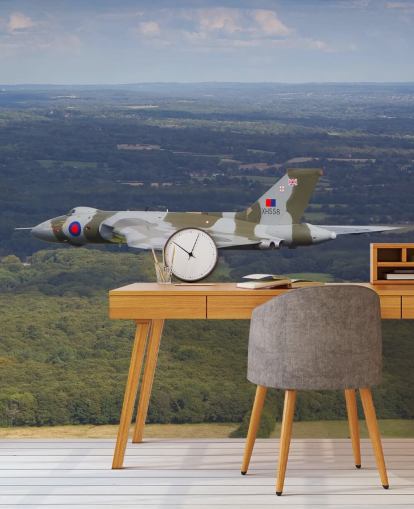 Avro Vulcan Bomber over Countryside Wall Mural Avro Vulcan Bomber over Countryside Wall Mural