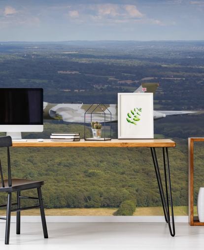 Avro Vulcan Bomber over Countryside Wall Mural