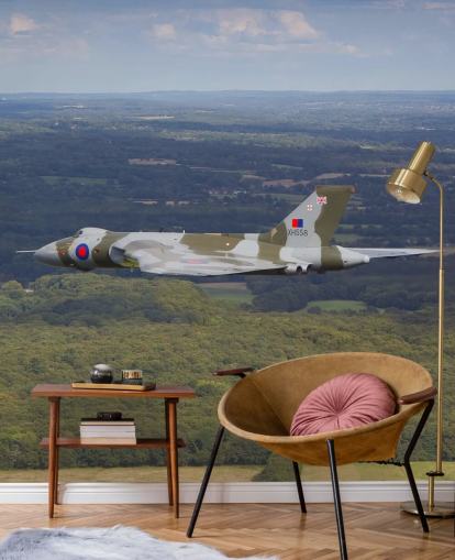 Avro Vulcan Bomber over landsbygda Veggmaleri