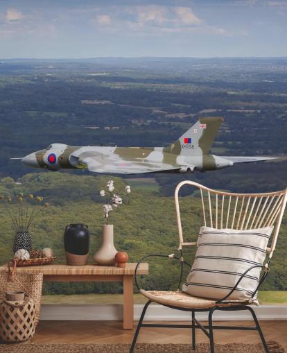 Avro Vulcan Bommenwerper over landelijke muurschildering