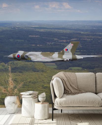 Avro Vulcan Bomber over Countryside Wall Mural Avro Vulcan Bomber over Countryside Wall Mural