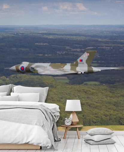 Mural de pared Bombardero Avro Vulcano sobre el campo
