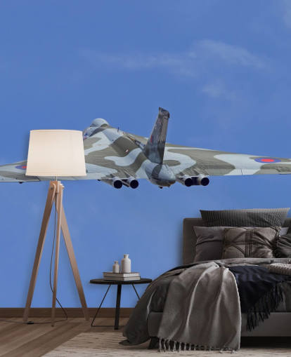 Avro Vulcan bombplan bakifrån väggmålning
