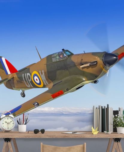 Hurricane Plane Above Clouds Wallpaper