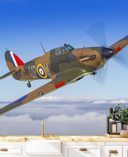 Hurricane Plane Above Clouds Wallpaper