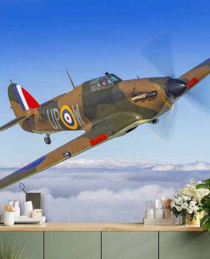 Hurricane Plane Above Clouds Wallpaper