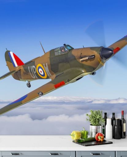 Hurricane Plane Above Clouds Wallpaper