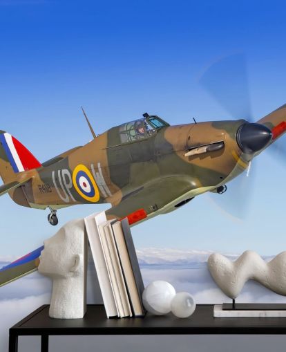 Hurricane Plane Above Clouds Wallpaper