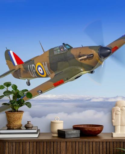 Hurricane Plane Above Clouds Wallpaper