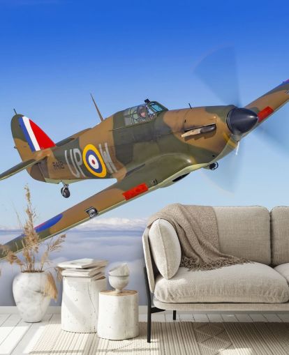 Hurricane Plane Above Clouds Wallpaper