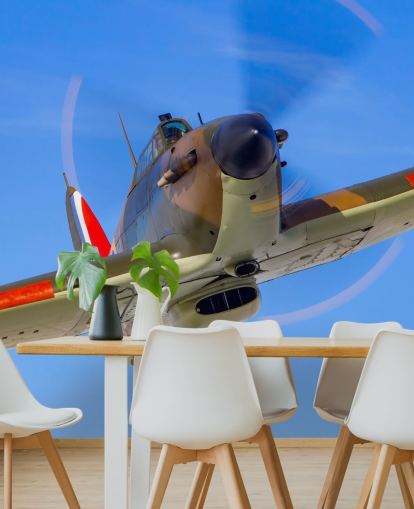 Schlacht um England Hurricane hautnah Flugzeug-Tapete